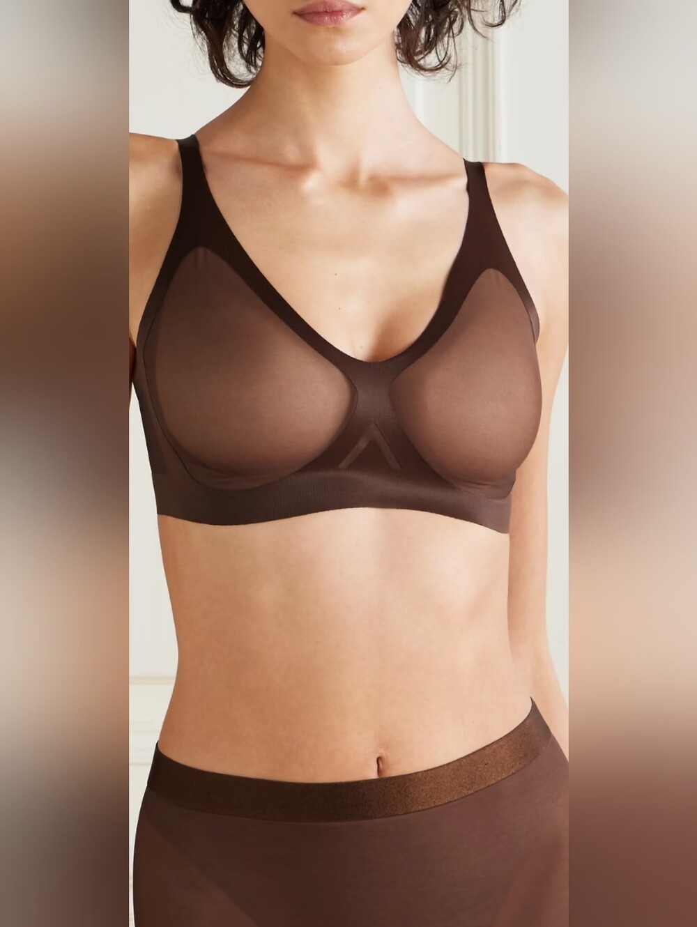 SPANX Sheer Seamless Wireless Bra - Brown